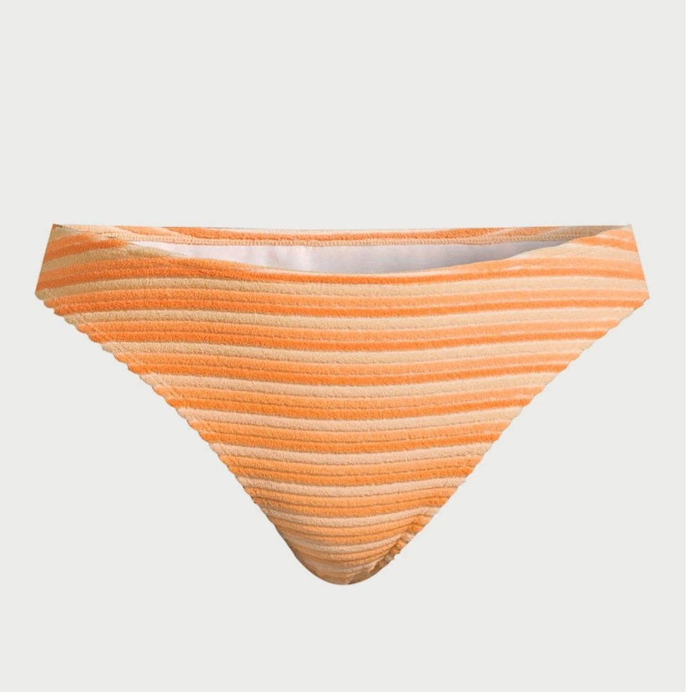 Juniors' Terry Cloth Striped Bikini Bottoms